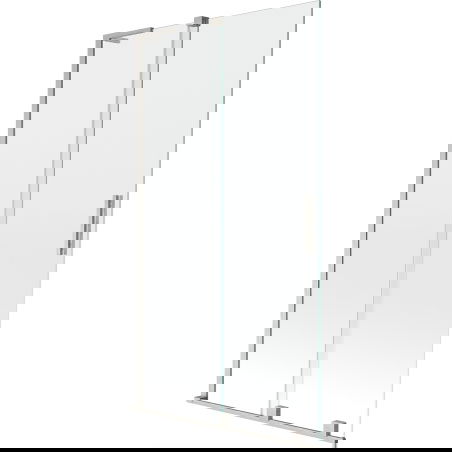 Mexen Velar L 2-szárnyas toló zuhanyfal, 100 x 150 cm, átlátszó, szálcsiszolt nikkel - 896-100-003-01-97