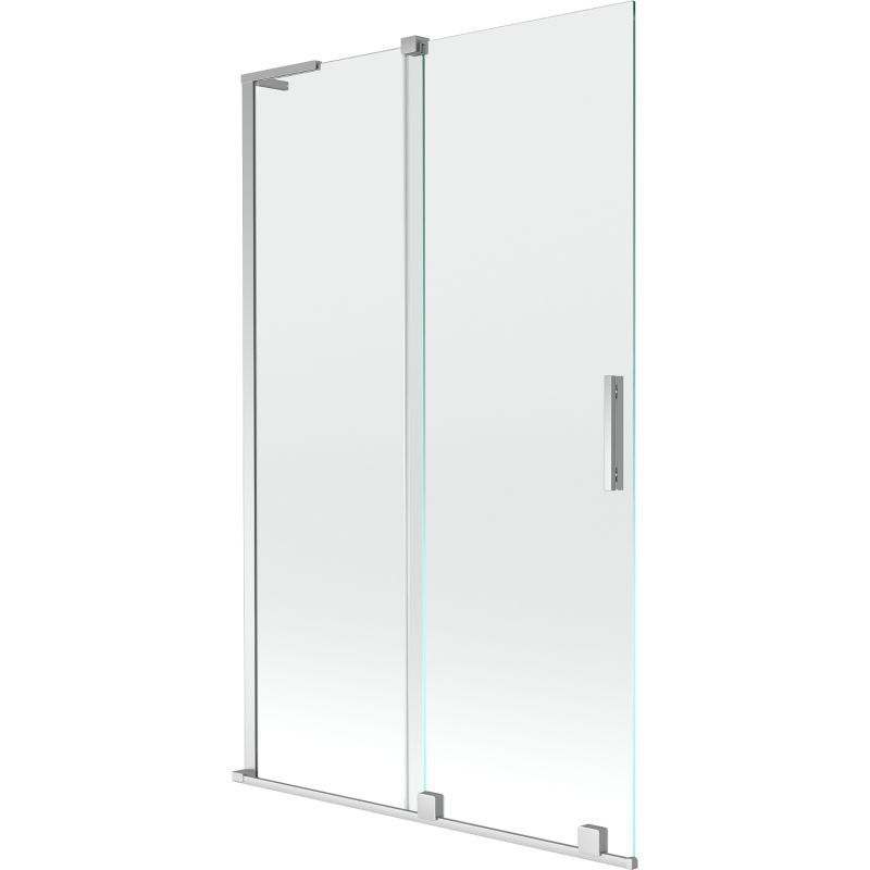 Mexen Velar L paravan de baie cu 2 canaturi glisant 110 x 150 cm, transparent, crom - 896-110-003-01-01