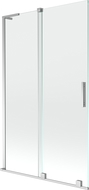 Mexen Velar L paravan de baie cu 2 canaturi glisant 110 x 150 cm, transparent, crom - 896-110-003-01-01