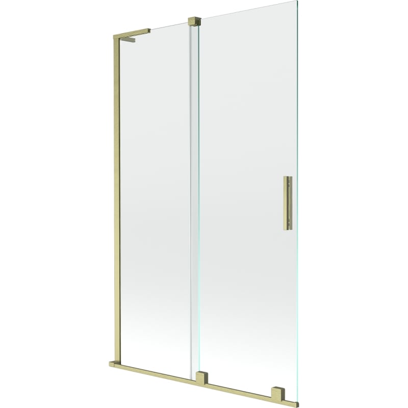 Mexen Velar L paravan de baie cu 2 aripi glisante 110 x 150 cm, transparent, auriu periat - 896-110-003-01-55