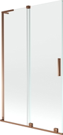 Mexen Velar L paravan de duș, cu 2 canaturi glisante, 110 x 150 cm, transparent, aur roz - 896-110-003-01-60