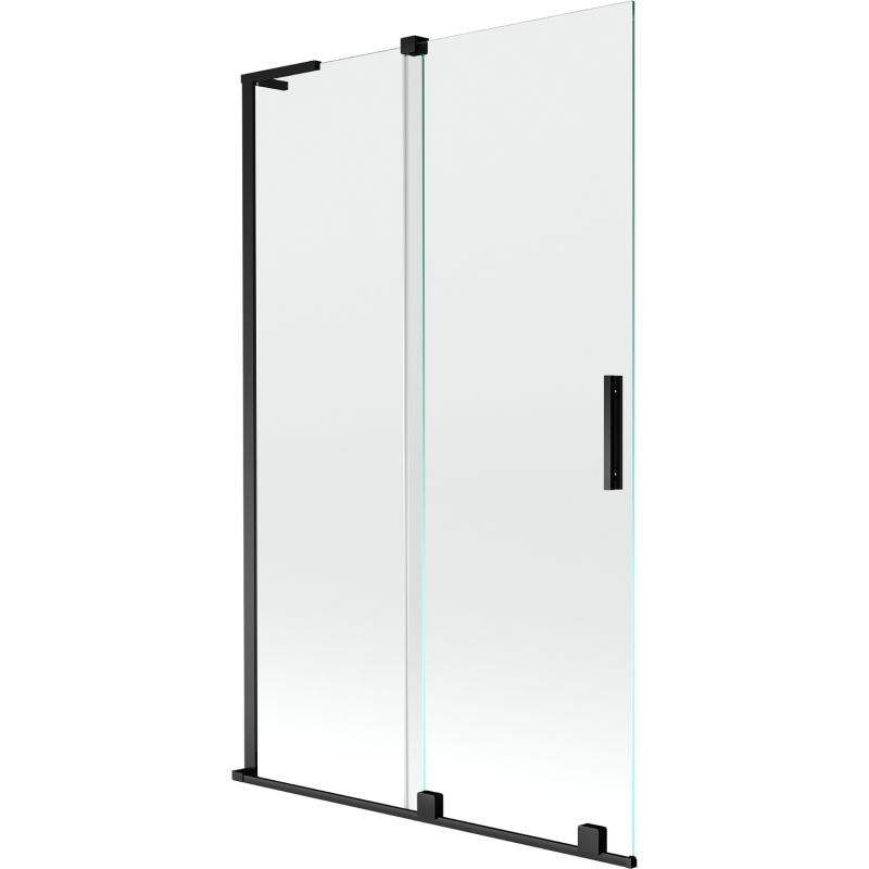 Mexen Velar L panou de duș pentru cadă, cu 2 uși glisante, 110 x 150 cm, transparent, negru - 896-110-003-01-70