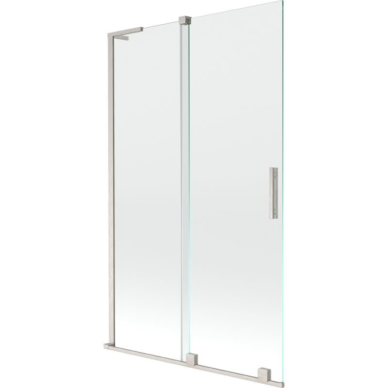 Paravan cadă Mexen Velar L 2-paneluri glisante 110 x 150 cm, transparent, nichel periat - 896-110-003-01-97