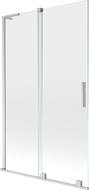 Mexen Velar L paravan de cadă cu 2 aripi glisante 110 x 150 cm, transparent, nichel periat - 896-110-003-01-97