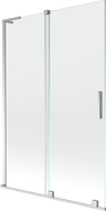 Mexen Velar L paravan de cadă pe 2 aripi culisante 120 x 150 cm, transparent, crom - 896-120-003-01-01