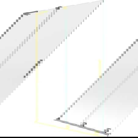 Mexen Velar L paravan cadă 2-panouri glisante 120 x 150 cm, transparent, auriu - 896-120-003-01-50