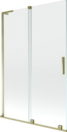 Mexen Velar L paravan cadă 2-panouri glisante 120 x 150 cm, transparent, auriu - 896-120-003-01-50