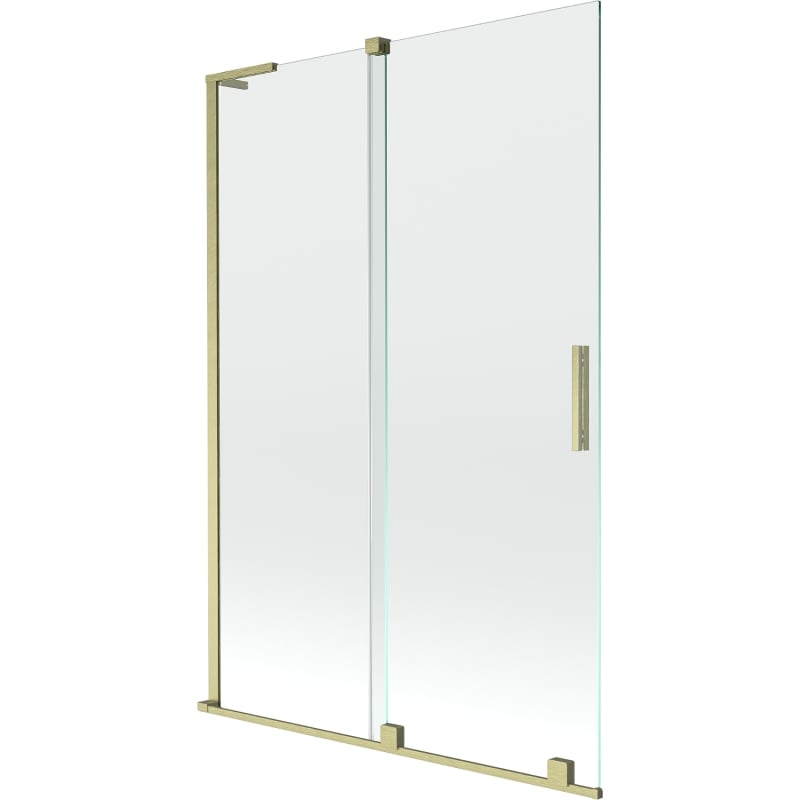 Mexen Velar L paravan de baie cu 2 uși glisante 120 x 150 cm, transparent, auriu periat - 896-120-003-01-55