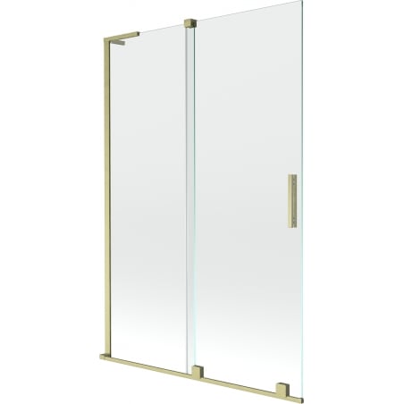 Mexen Velar L paravan cadă 2-pliant glisant 120 x 150 cm, transparent, auriu periat - 896-120-003-01-55