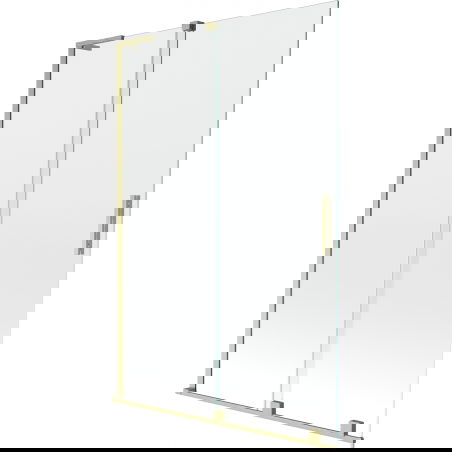 Mexen Velar L paravan de baie cu 2 uși glisante 120 x 150 cm, transparent, auriu periat - 896-120-003-01-55