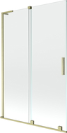 Mexen Velar L paravan cadă 2-pliant glisant 120 x 150 cm, transparent, auriu periat - 896-120-003-01-55