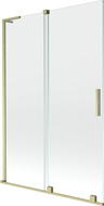 Mexen Velar L paravan de baie cu 2 uși glisante 120 x 150 cm, transparent, auriu periat - 896-120-003-01-55
