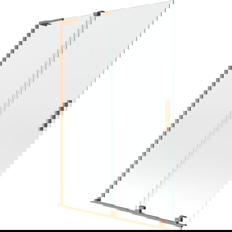 Mexen Velar L paravan de cadă 2-panouri culisante 120 x 150 cm, transparent, cupru periat - 896-120-003-01-65