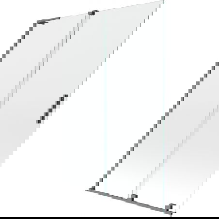 Mexen Velar L paravan de duș cu 2 uși glisante 120 x 150 cm, transparent, gri-închis periat - 896-120-003-01-66