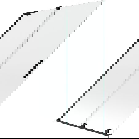 Mexen Velar L paravan cadă cu 2 aripi culisante 120 x 150 cm, transparent, negru - 896-120-003-01-70