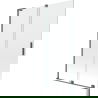Mexen Velar L paravan pentru cadă, 2 cai, culisant, 120 x 150 cm, transparent, gun metal - 896-120-003-01-95