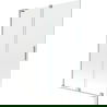 Mexen Velar L paravan de cadă cu 2 aripi glisante 120 x 150 cm, transparent, nichel periat - 896-120-003-01-97