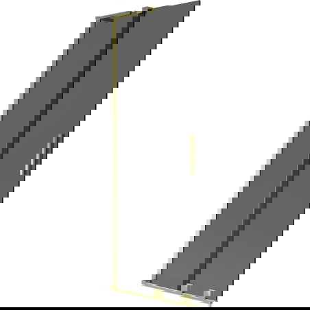 Mexen Velar L kádparaván 2-szárnyú toló 70 x 150 cm, grafit, arany - 896-070-003-41-50