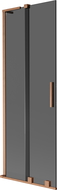 Mexen Velar L paravan de cadă cu 2 uși glisante 70 x 150 cm, grafit, cupru periat - 896-070-003-41-65