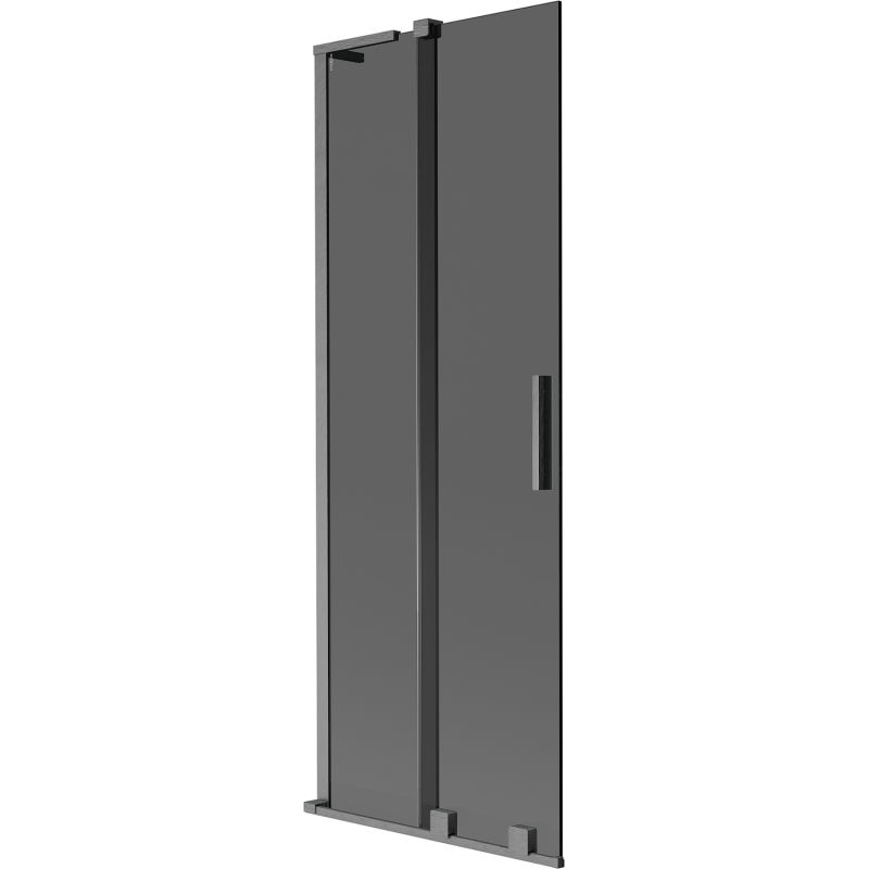 Mexen Velar L paravan de cadă cu 2 aripi glisant 70 x 150 cm, grafit, gri armat periat - 896-070-003-41-66