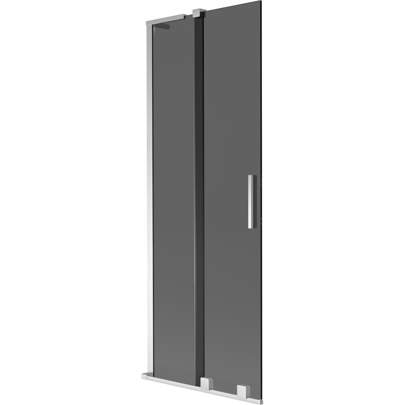 Mexen Velar L 2-szárnyú toló kádparaván 75 x 150 cm, grafit, króm - 896-075-003-41-01