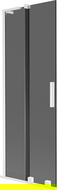 Mexen Velar L paravan cadă 2-canate glisante 75 x 150 cm, grafit, alb - 896-075-003-41-20
