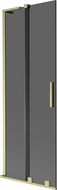 Mexen Velar L paravan cadă cu 2 uși glisante 75 x 150 cm, grafit, auriu periat - 896-075-003-41-55