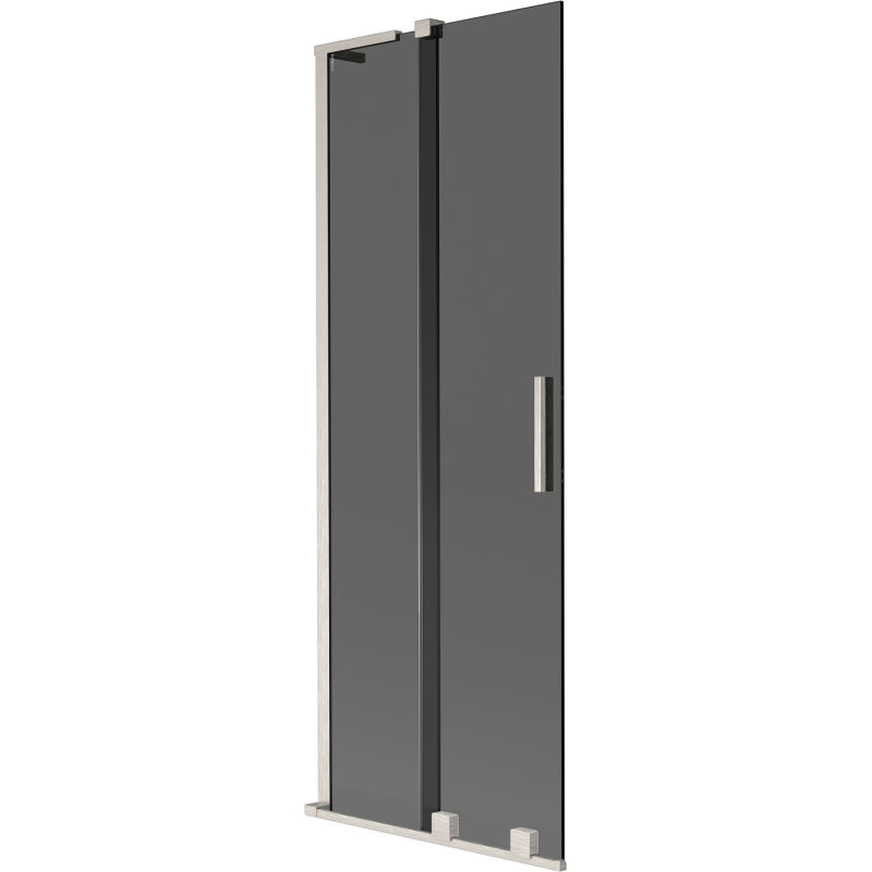 Mexen Velar L panou de duș pentru cadă cu 2 uși glisante 75 x 150 cm, grafit, nichel periat - 896-075-003-41-97