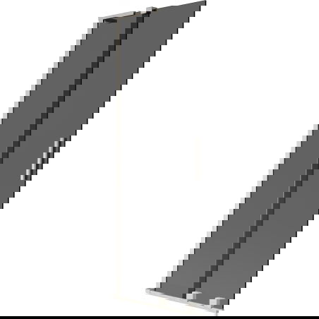 Mexen Velar L paravan cadă cu 2 uși glisante 75 x 150 cm, grafit, nichel periat - 896-075-003-41-97