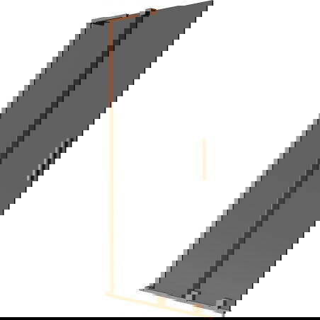 Mexen Velar L fürdőkádfal 2-szárnyú tolóajtó 80 x 150 cm, grafit, kefélt réz - 896-080-003-41-65