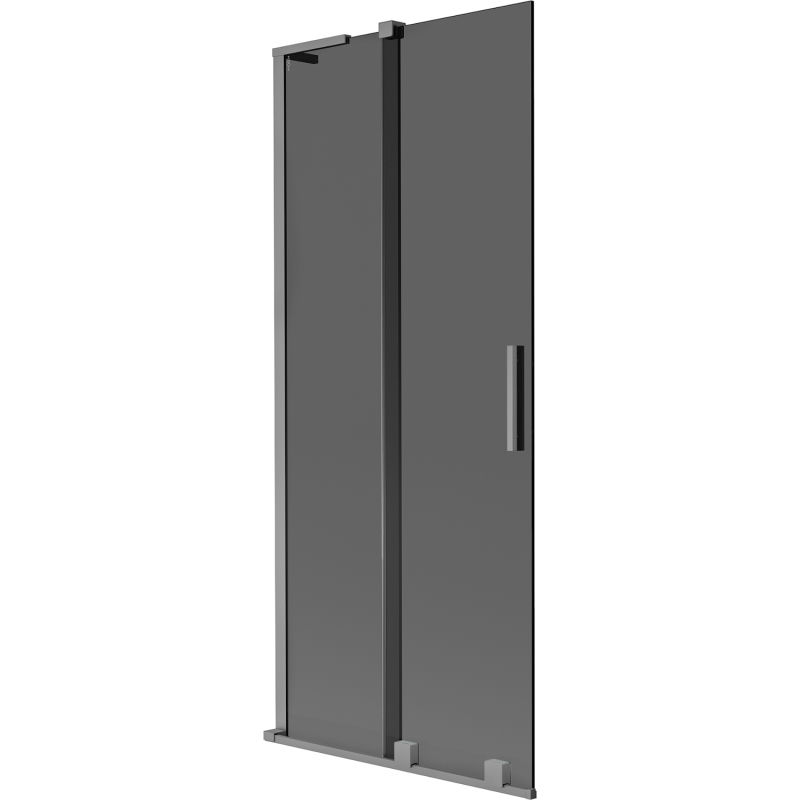 Mexen Velar L paravan cadă cu 2 uși glisante 80 x 150 cm, grafit, metal pistol - 896-080-003-41-95