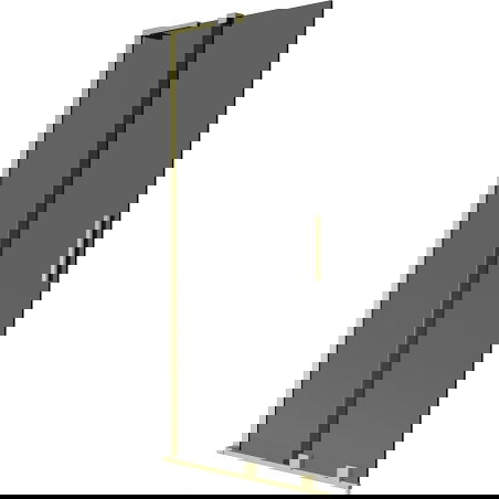 Mexen Velar L paravan de cadă cu 2 canaturi glisante 85 x 150 cm, grafit, auriu periat - 896-085-003-41-55