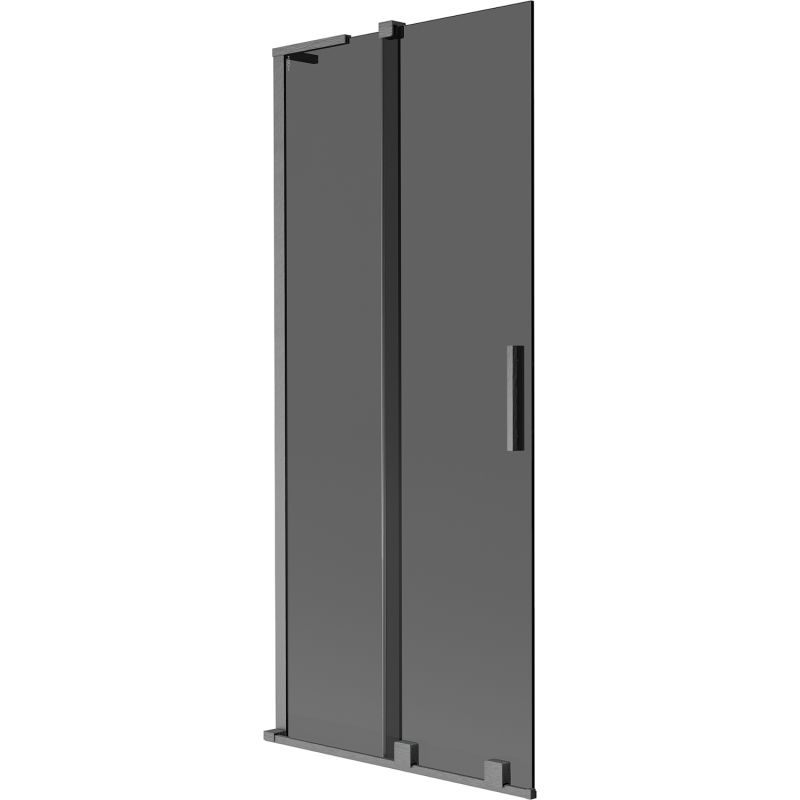 Mexen Velar L paravan pentru cadă, culisant în 2 părți, 85 x 150 cm, grafit, gri periat - 896-085-003-41-66