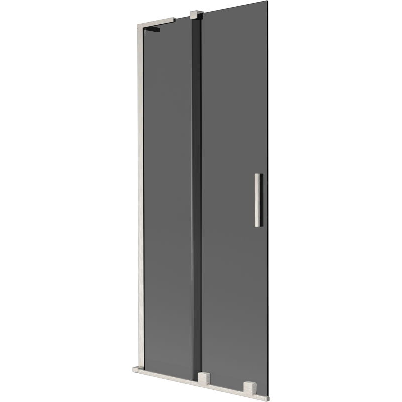 Mexen Velar L paravan cadă glisant cu 2 uși 85 x 150 cm, grafit, nichel periat - 896-085-003-41-97