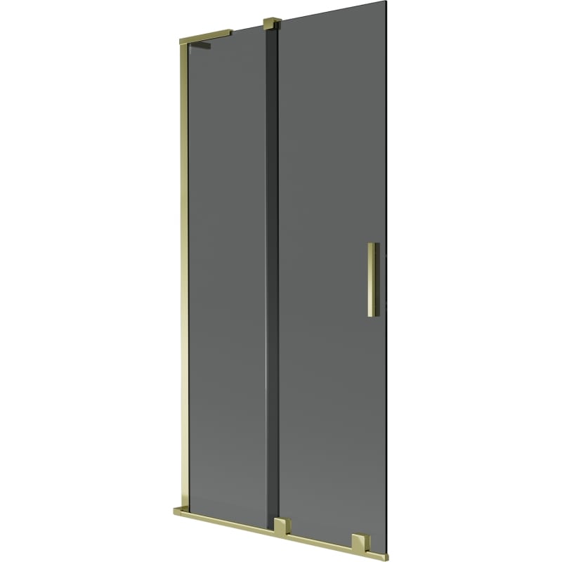 Mexen Velar L paravan de cadă 2-pliabil glisant 90 x 150 cm, grafit, auriu - 896-090-003-41-50