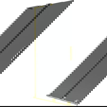 Mexen Velar L kádparaván, 2-szárnyú, toló, 90 x 150 cm, grafit, arany - 896-090-003-41-50