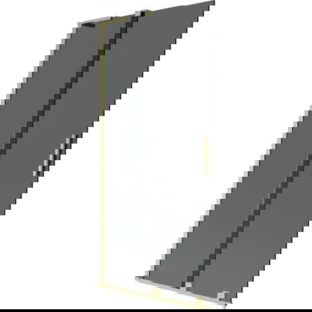 Mexen Velar L 2-szárnyú tolózuhanyfal 90 x 150 cm, grafit, arany kefe - 896-090-003-41-55