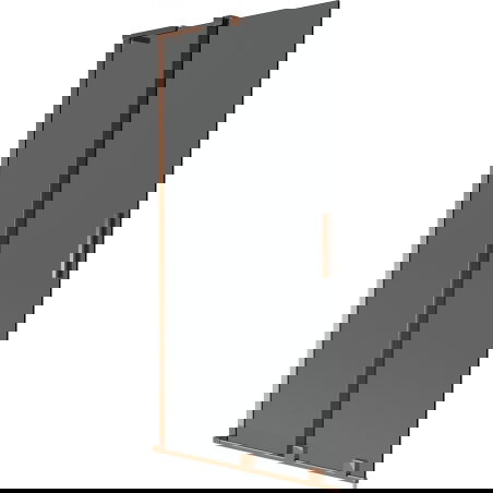 Mexen Velar L panou de cadă extensibil cu 2 canaturi glisante 90 x 150 cm, grafit, aur roz - 896-090-003-41-60