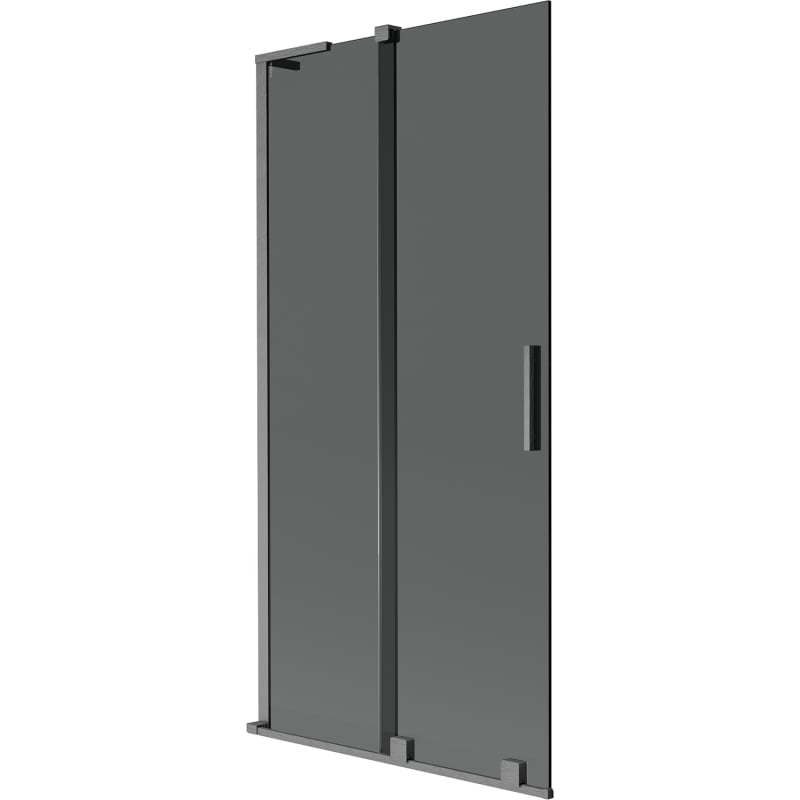 Mexen Velar L paravan de cadă 2-canate glisant 90 x 150 cm, grafit, gun gray periat - 896-090-003-41-66