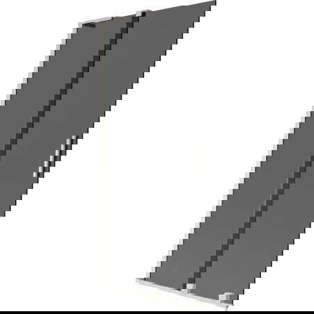 Mexen Velar L kádparaván, 2 szárnyú tolóajtó, 90 x 150 cm, grafit, kefélt nikkel - 896-090-003-41-97