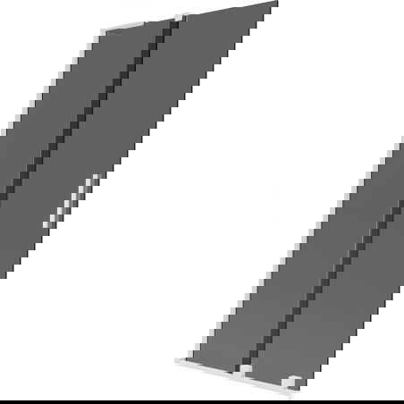 Mexen Velar L fürdőszobai toló zuhanyfal, 2 szárny, 95 x 150 cm, grafit, fehér - 896-095-003-41-20