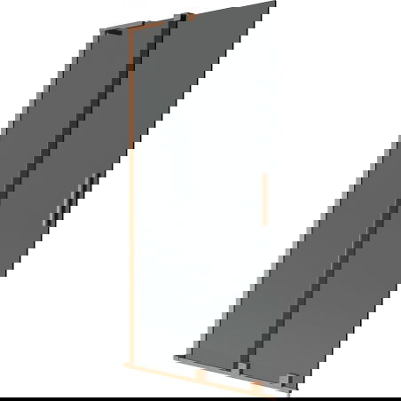 Mexen Velar L 2-paneles fürdőkád paraván, tolóajtós, 95 x 150 cm, grafit, kefe bronz - 896-095-003-41-65