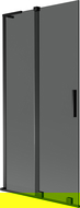 Mexen Velar L paravan baie 2-paneluri glisante 95 x 150 cm, grafit, negru - 896-095-003-41-70