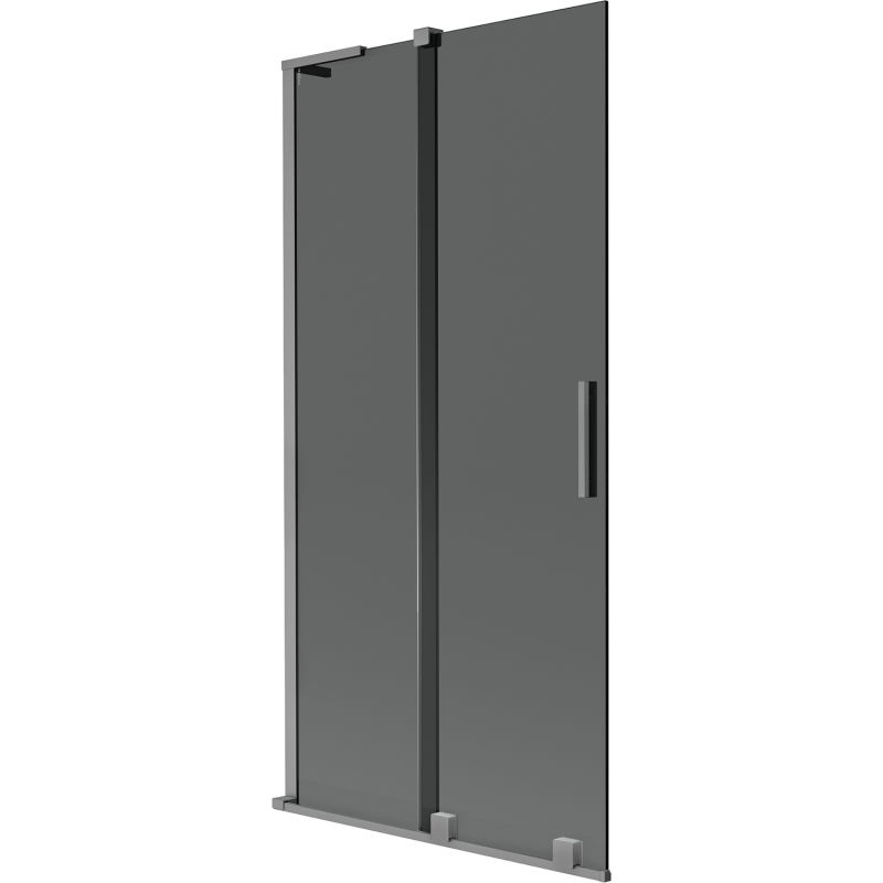 Mexen Velar L paravan cadă 2-canate glisant 95 x 150 cm, grafit, gun metal - 896-095-003-41-95