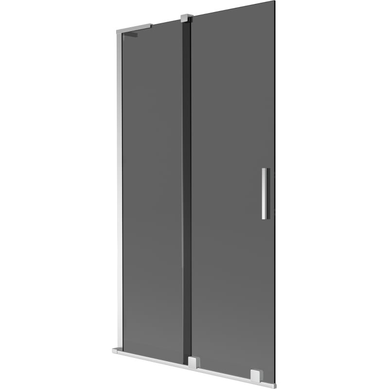 Mexen Velar L panou de duș cadă extensibil cu 2 aripi 100 x 150 cm, grafit, crom - 896-100-003-41-01