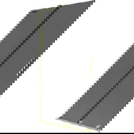 Mexen Velar L paravan de cadă cu 2 uși glisante 100 x 150 cm, grafit, auriu - 896-100-003-41-50