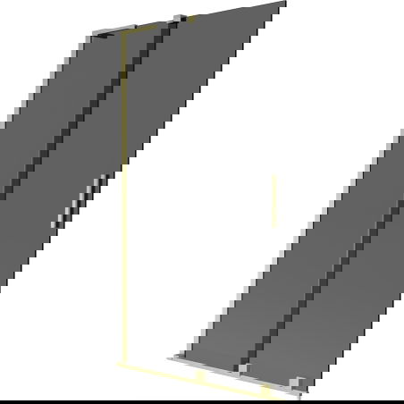 Mexen Velar L paravan cadă 2-panouri glisant 100 x 150 cm, grafit, auriu periat - 896-100-003-41-55