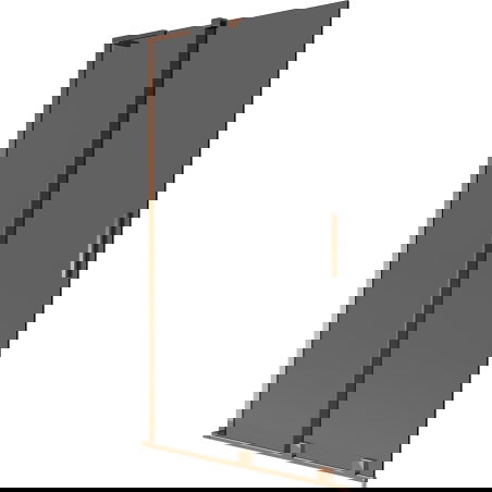 Mexen Velar L paravan pentru cadă de baie cu 2 uși glisante 100 x 150 cm, grafit, aur roz - 896-100-003-41-60