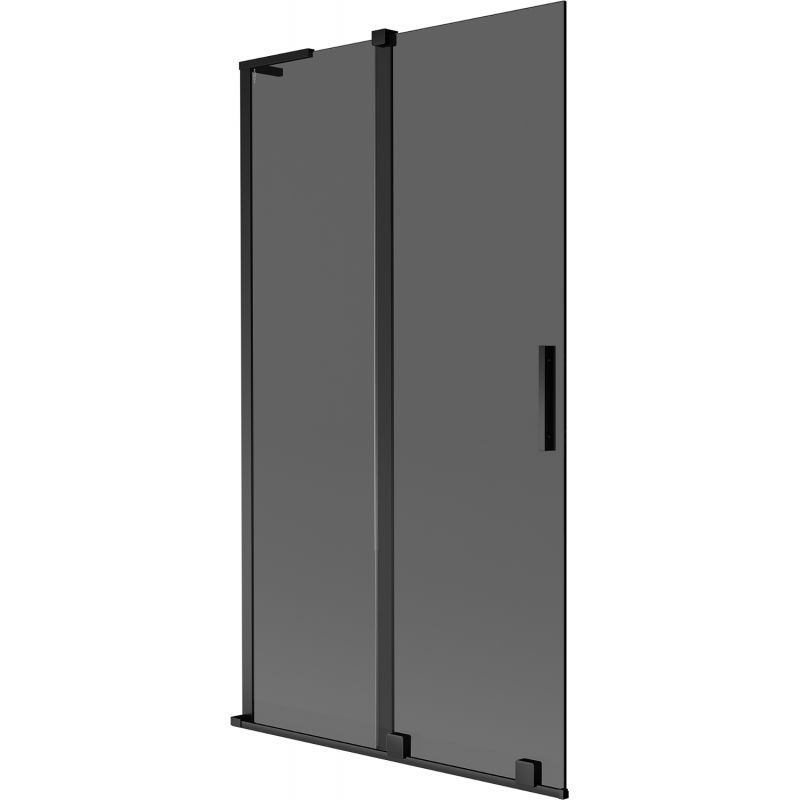 Mexen Velar L panou de cadă extensibil cu 2 uși glisante 100 x 150 cm, antracit, negru - 896-100-003-41-70