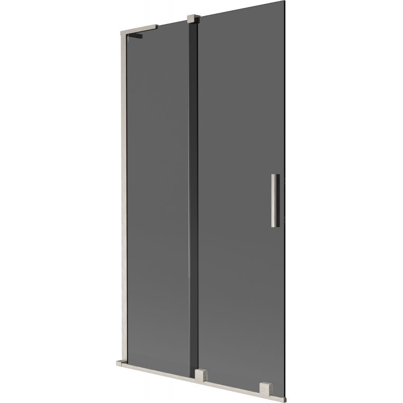 Mexen Velar L paravan cadă cu 2 uși culisante 100 x 150 cm, grafit, nichel periat - 896-100-003-41-97